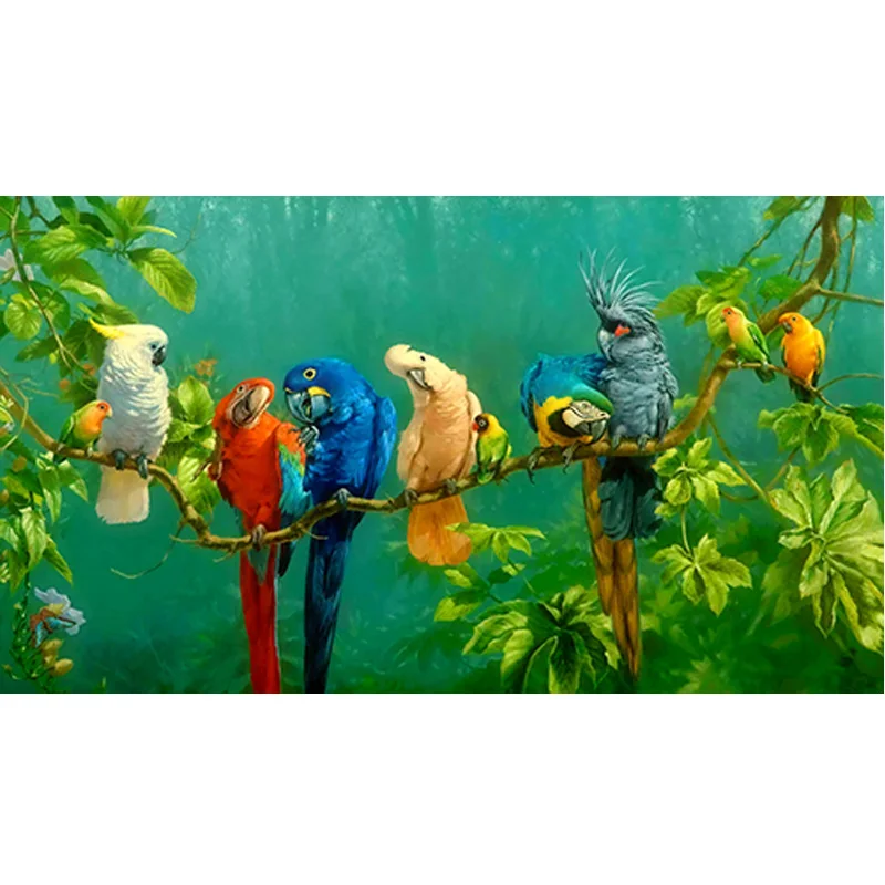 

Forest Parrot Canvas Posters And Prints Painting Natural Landscape Pictures Wall Art For Living Room Home Decoration Posters