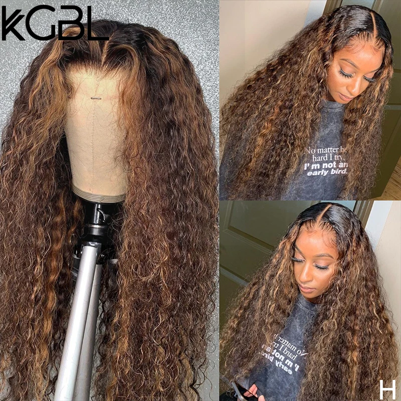 KGBL выделяющие кудрявые кружевные передние парики из человеческих волос 8 24 дюйма