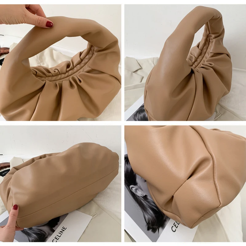 

TrendyGal Ins Style 2021 New Shoulder Pouch Women Famous Luxury Brand BV Handbags Top Handle Purse Female Fashion Cloud Clutches