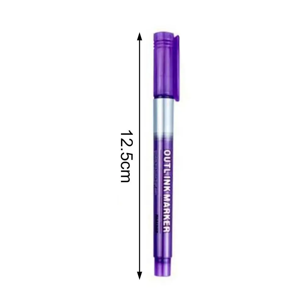 

8PCS/set Outline Marker Metallic For Painting Doodling Colorful DIY Album Scrapbooking Marker Pen Christmas Gift School Supplies