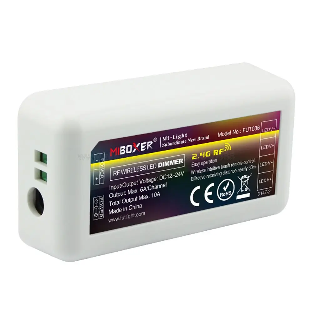 FUT036 Miboxer 2 4G RF беспроводной Wi Fi совместимый 4 зонный регулируемый светодиодный