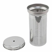 mesh filter infuser reusable practical home tea strainer with lid tools cylinder shape stainless steel accessories coffee