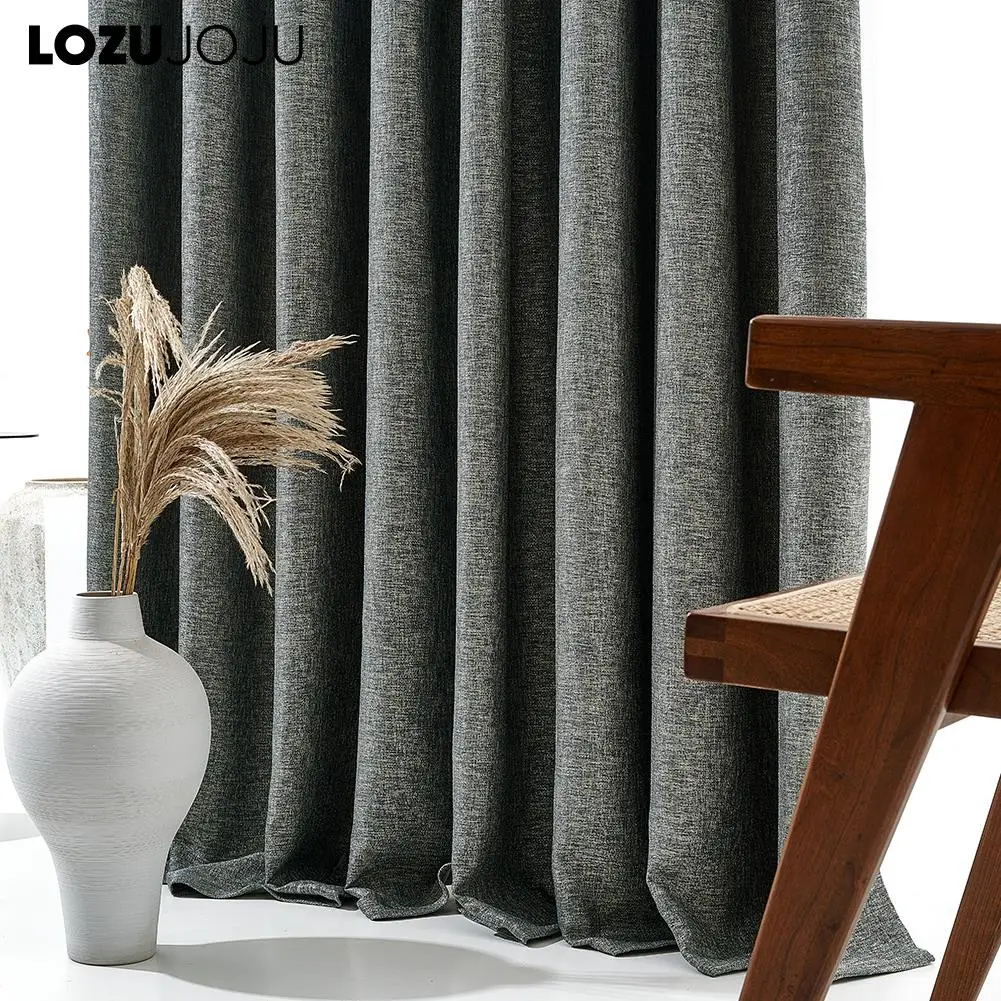

Modern Solid Blackout Curtains For Living Room High Shading Thick Curtain Window Treatment For Bedroom Finished Curtain Drapes