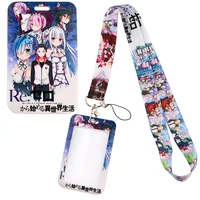 yq863 life in a different world anime lanyard credit card holder usb badge holder phone strap keychain cord lariat lasso jewelry