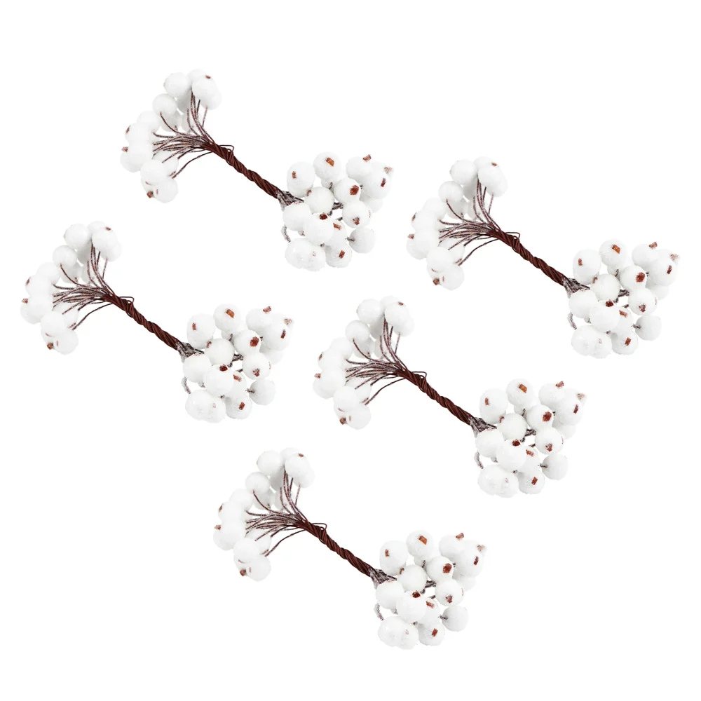 5 шт. Рождество матовый фруктов ягодный Искусственный Холли цветок ягоды