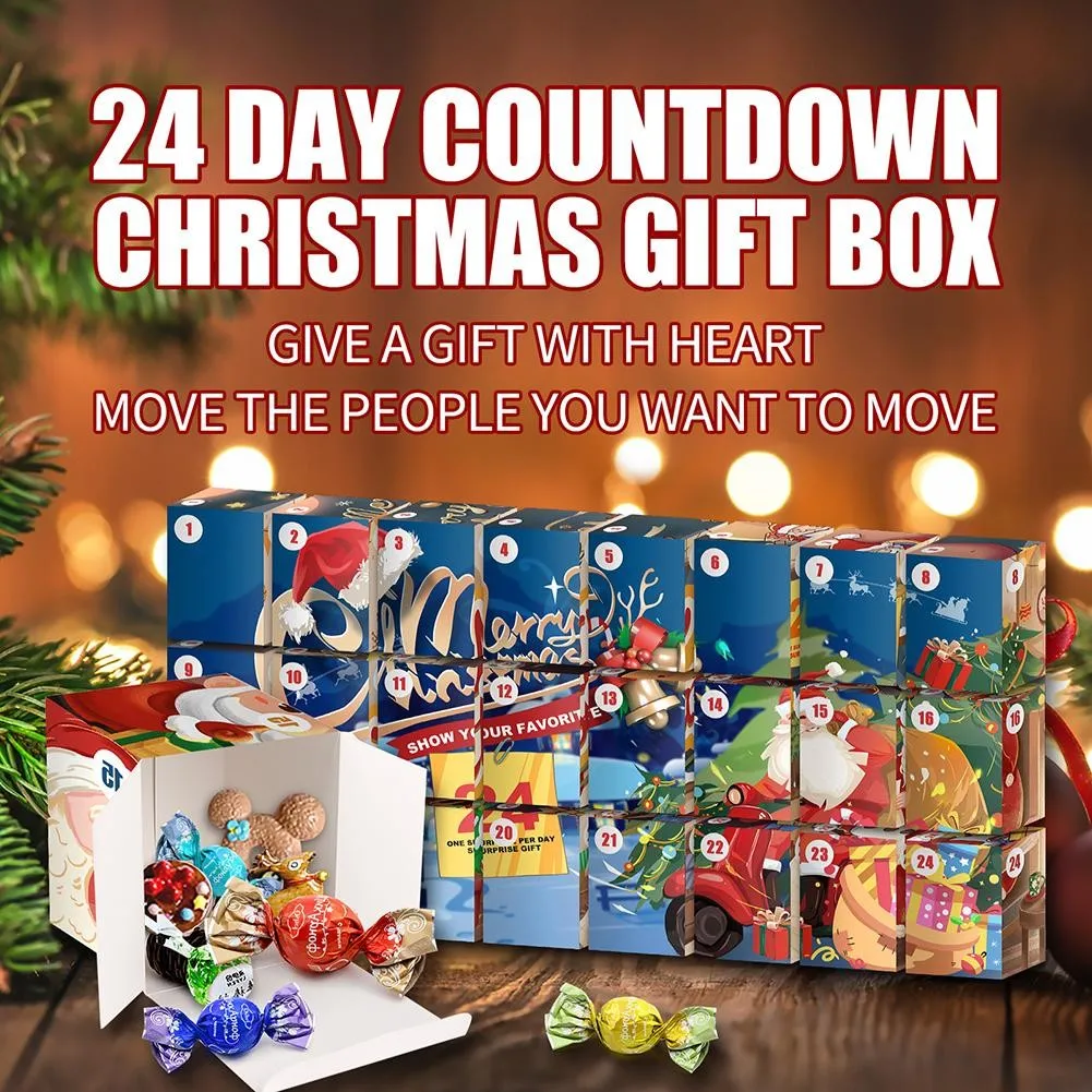 

24PCS/Set Christmas Gift Boxes Creative Santa Candy Sweet Box Xmas Wedding Party Xmas Tree Hanging Decoration For New Year 2021
