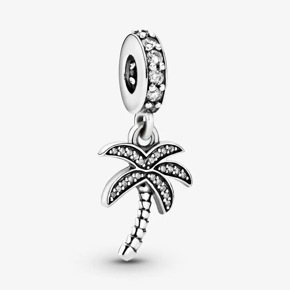 Подвески для браслетов Pandora из серебра 925 пробы со сверкающими бусинами