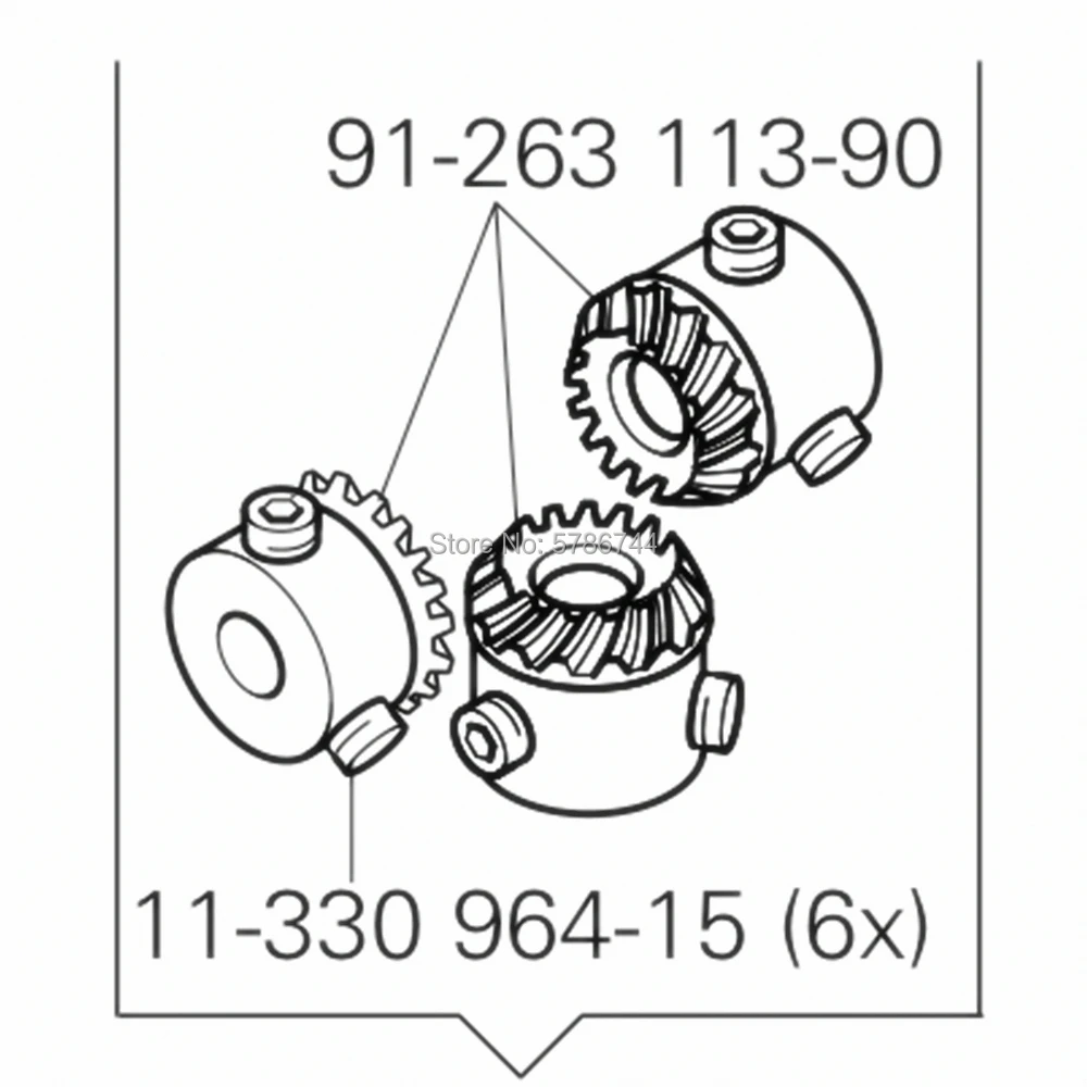 Шестерня #91 263113 90 для обувной машины PFAFF 471491474591571574 MA591 MA571 MA574 ZOJE ZJ9610 ZJ9620 BSM9610 BSM9620 и