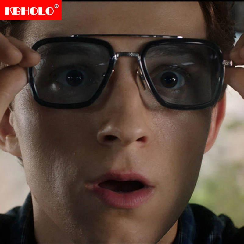 KHBOLO 1:1 Tony Stark солнцезащитные очки мужские Oculos Ретро Мужские Железный человек 3