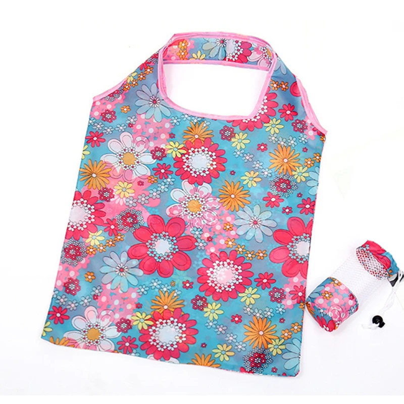 Складная эко сумка дорожная через плечо тоут из Оксфорда складная многоразовая