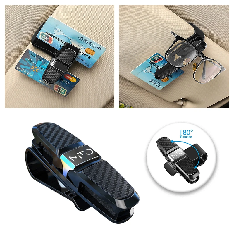 

Interior Car Glasses Case Glasses Holder Sunglasses Clip Card Holder For Alfa Romeo Mito Giulietta Giulia Stelvio 156 159 147