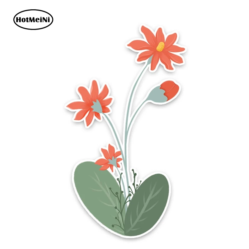 

HotMeiNi 6.6cm x 13cm Romantic Colored Flowers Car Stickers Accessories