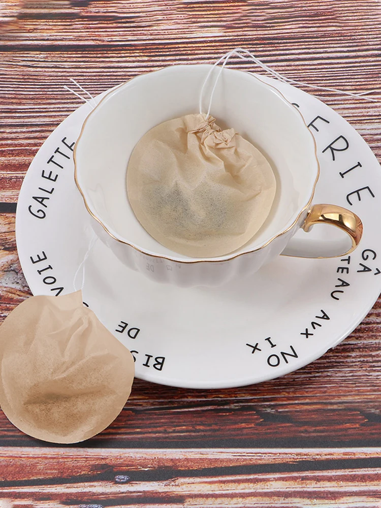 Круглые чайные пакетики 100 шт./лот пустые фильтры для ароматизированного чая со