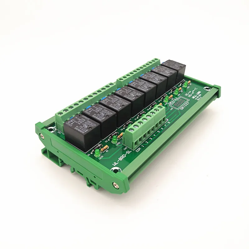 

Монтаж на DIN-рейку, 8-канальный релейный модуль Φ 12 В постоянного тока, тип NPN 12 В, модуль интерфейса реле питания.