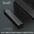 Многофункциональный смарт-адаптер BUDI, USB-кабель, коробка для хранения нескольких кабелей, 6 типов кабелей, SIM-комплект, устройство для чтения карт памяти TF