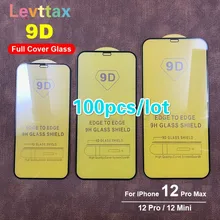 100Pcs 9D Full Gule Tempered Glass For iPhone 13 12 8 7 6SPlus SE2 Protective Glass For 11 Pro Max X XS Max XR Screen Protector