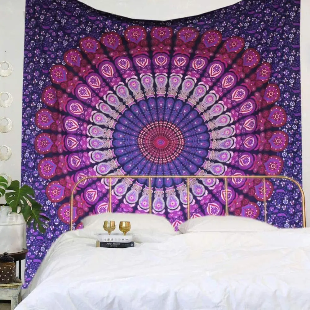 

Hot New Indian Mandala Tapestry Hippie Home Decorative Wall Hanging Bohemia Beach Mat Yoga Mat Bedspread Table Cloth 210x148CM