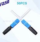 Бесплатная доставка Фасо 50 шт.лот SC быстрый коннектор оптоволоконный фьюжн FTTH быстрый адаптер, SCUPC SOC Соединительный коннектор