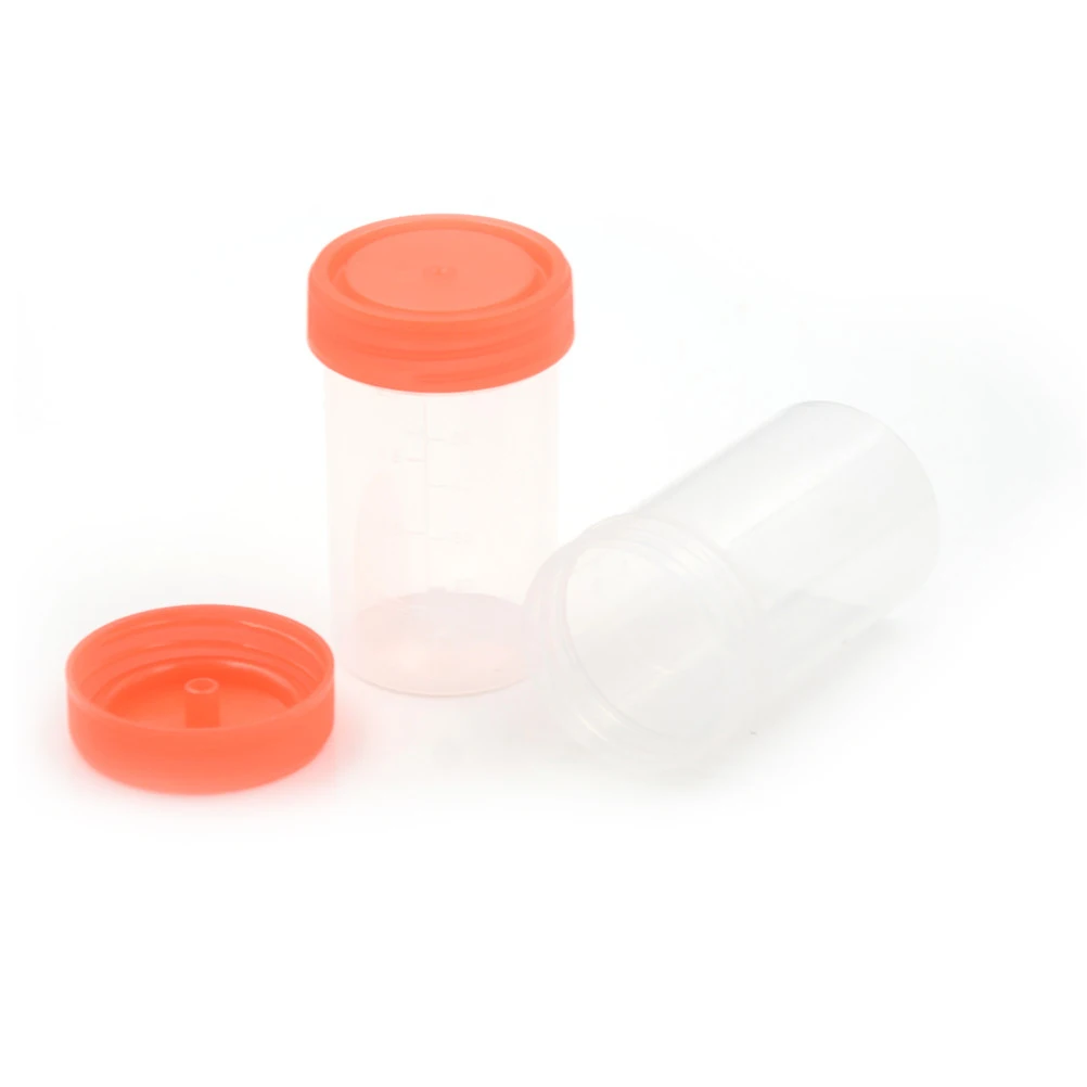 

10pcs Specimen Bottles Urine Container Specimen Cup Sample Bottle 60ml Vol One Time Use
