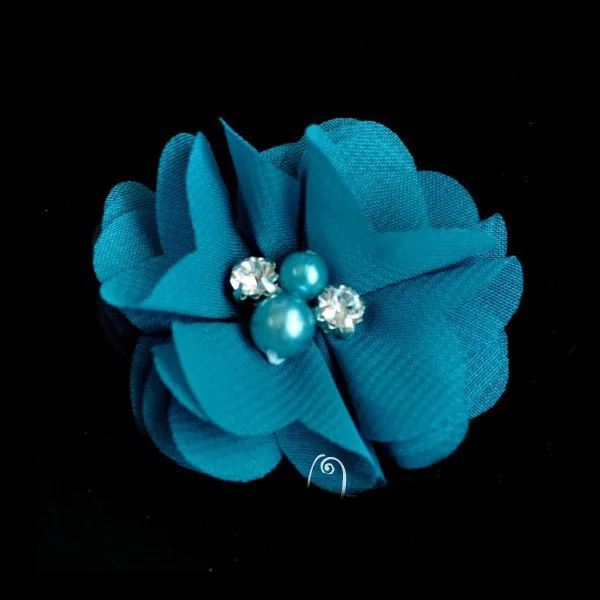 10 шт./лот 2 дюйма шифоновая искусственная мини ткань сделай сам с цветами и