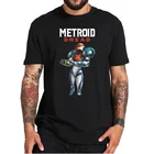 Футболка Metroid Dread Мужская одежда для научной фантастики, повседневный Мягкий Летний топ из 100% хлопка, европейские размеры