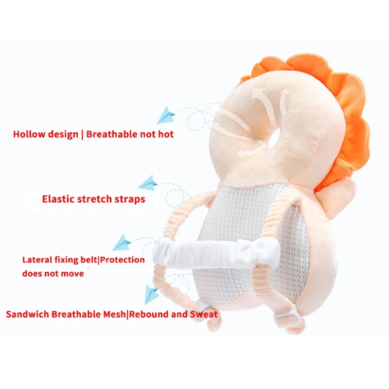 

Toddler Protective Cushion Pillow Newborn Baby Head Protector Walk Sit Head Protector Baby Safe Care for Learning Walk