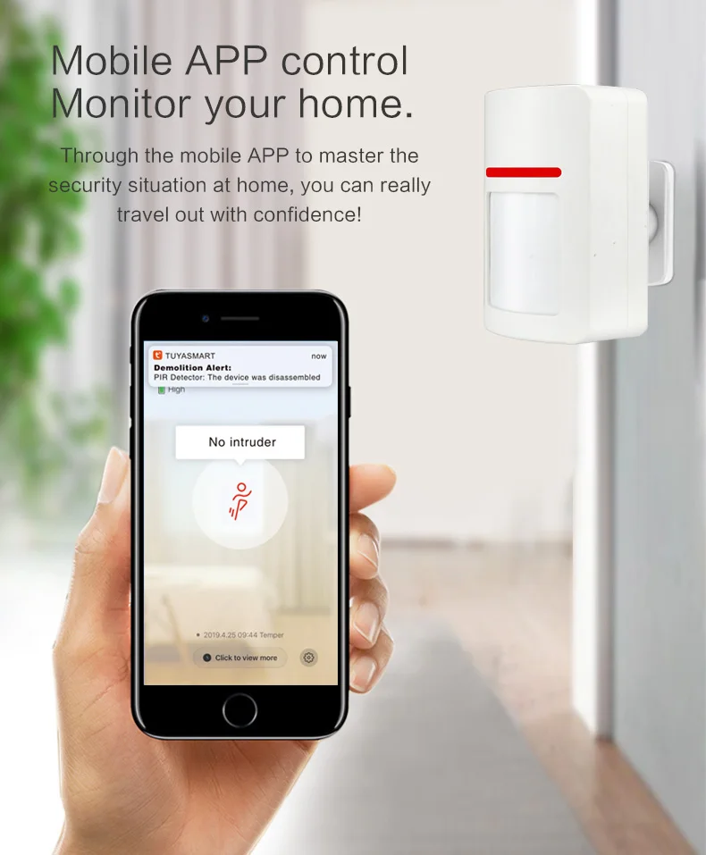 Tuya Smart WiFi инфракрасные детекторы датчик движения сигнализация совместима с приложением Tuyasmart Smart Life APP