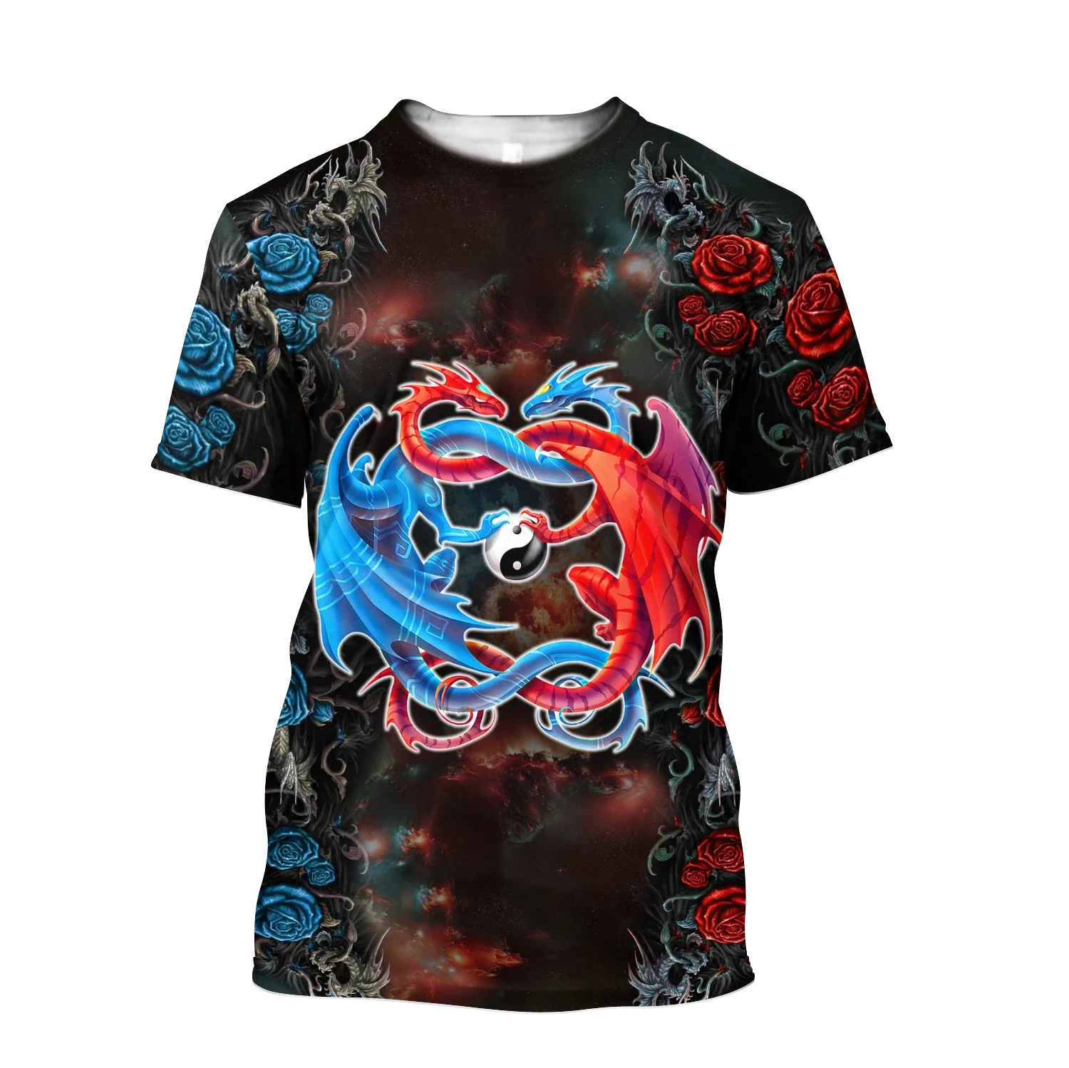 

Skull Dragon Scales Spirit Art Men 3D Full Print T-shirts Summer Fashion Short Sleeve Tee Harajuku Punk Style Women/Unisex-5