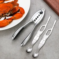 kitchen accessories gadgets zinc alloy crab claws 304 crab fork eat crab lobster clamp walnut clamp seafood peeling tool