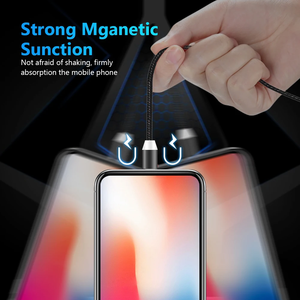 Магнитный зарядный кабель Micro usb Для Huawei P Smart 2019 Y6 Y7 Y5 2018 Honor 7A 8X 9 lite Xiaomi Redmi 9AT 7 5 4X |
