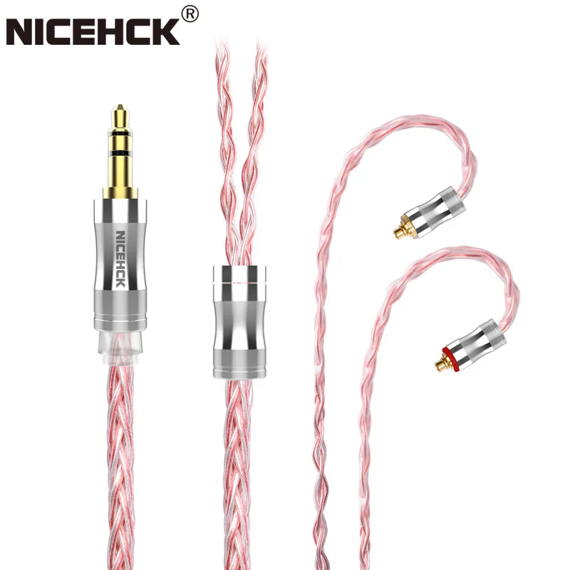 

NICEHCK C8s-2 8 Core Silver Plated Copper Cable 3.5mm/2.5mm/4.4mm MMCX/NX7/QDC/0.78 2Pin Headset Audio Cable for KXXS Kanas MK3