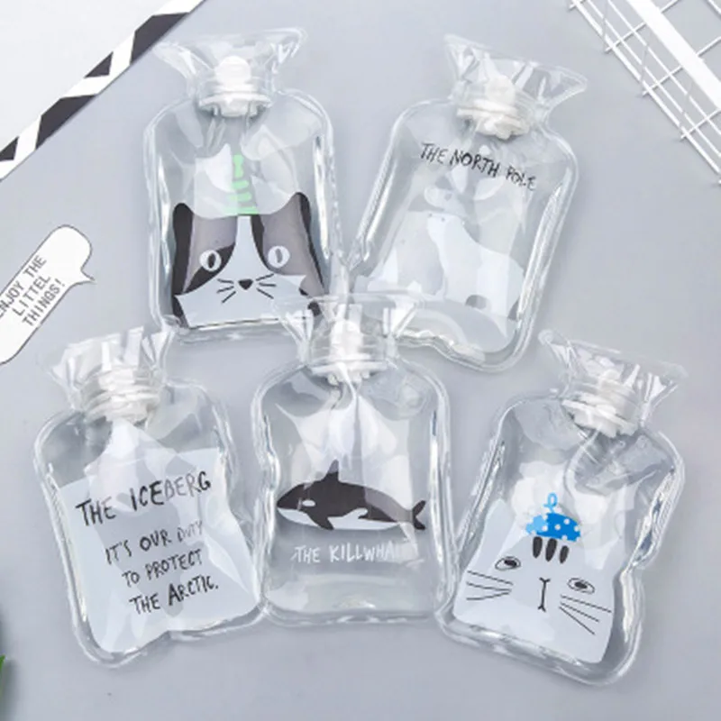 Мультяшная прозрачная бутылка для горячей воды ручная теплой Портативная сумка