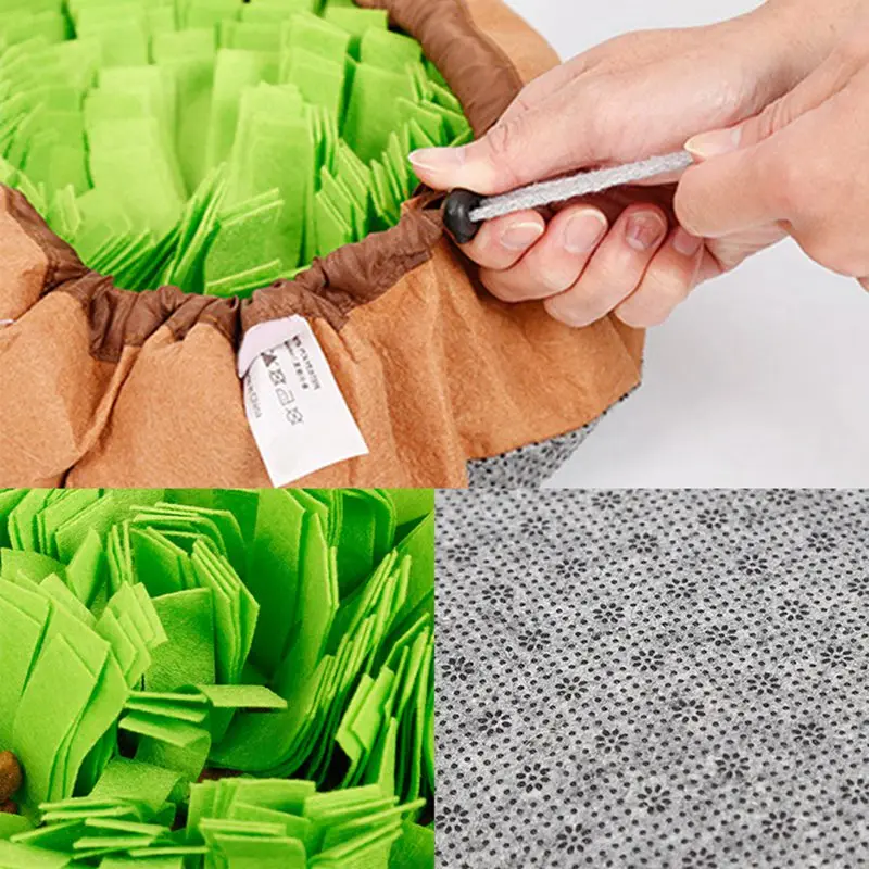 

Lovely Pet Felt Cloth Leak Food Anti Choking Bowl Mat Dogs Cats Snuffle Bowl Mat Outdoor Bowl Consume Energy Puzzle Blanket