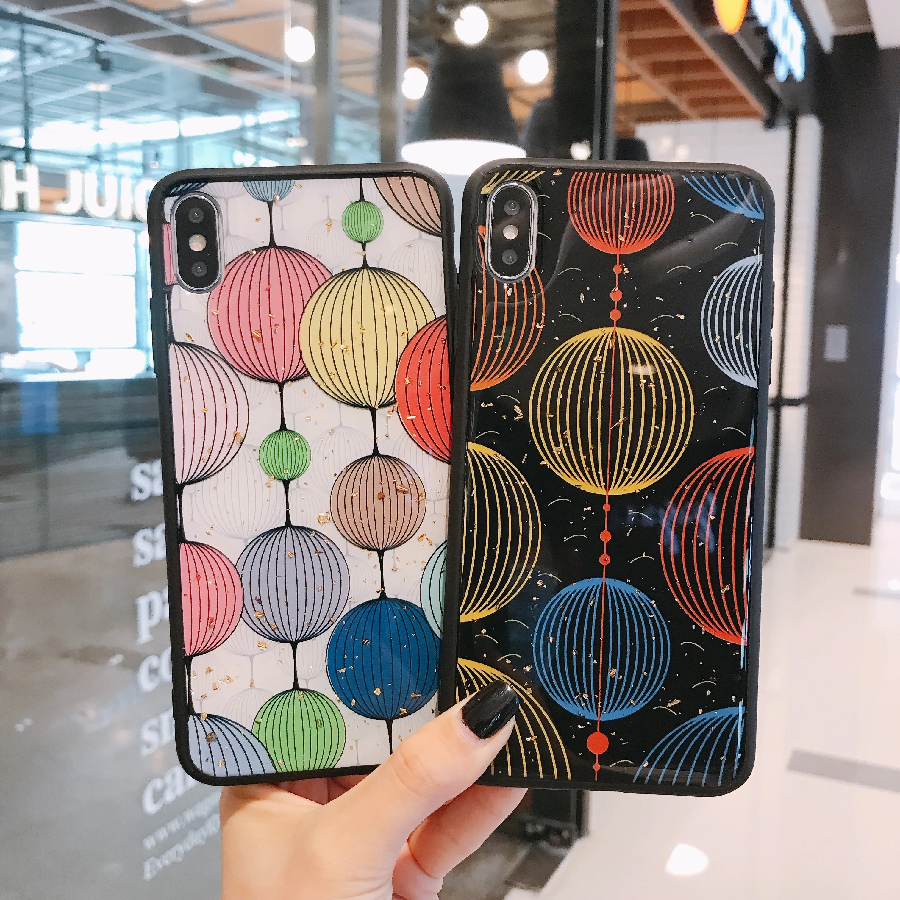 

Couple Style Full Protection Glitter Tempered Phone Case For Apple iPhone 11 12 Pro Max Mini 7 8 6 6S Plus XR XS MAX Back Cover