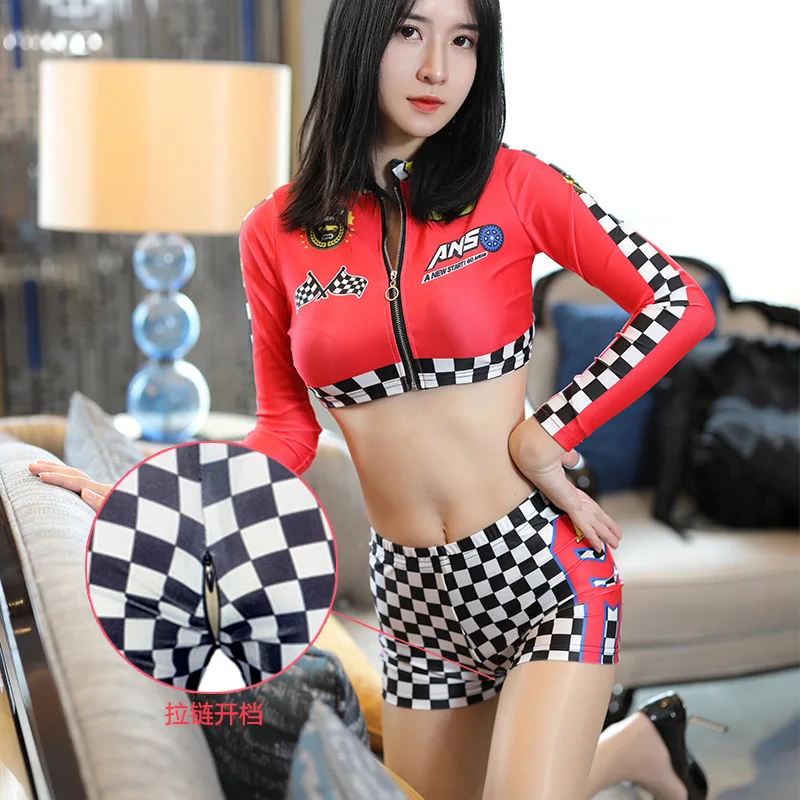 Униформа для гонок девочек косплей сцены ночного клуба костюмы D. VA купальный