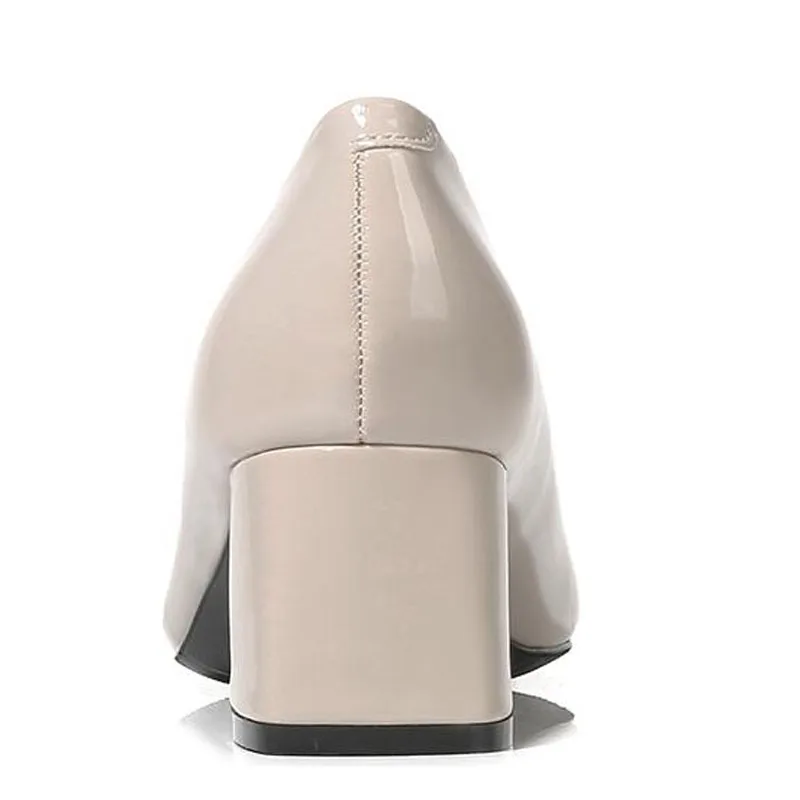 Женские туфли на высоком каблуке 5 см вечерние металлической квадратной пряжкой