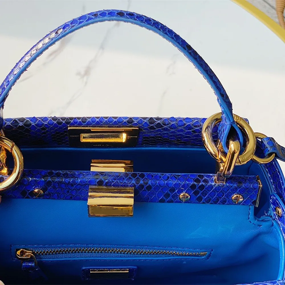 

Handmade Designer Bags Famous Brand Women 2021 Luxury Handbags Woman Genuine Leather snake Runway Female Europe mirro Quality