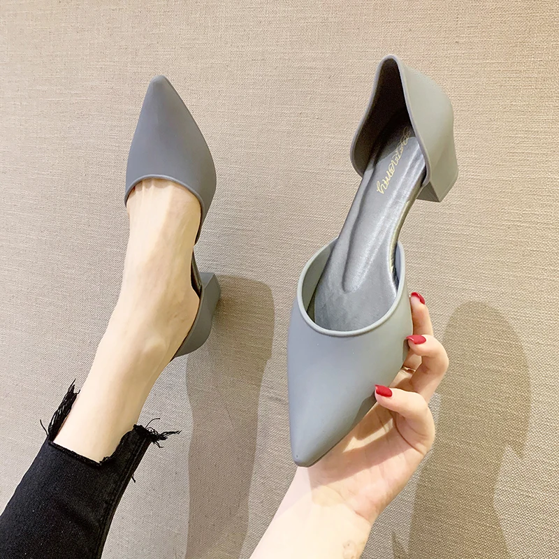 Туфли-лодочки женские EOEODOIT на квадратном каблуке с острым носком непромокаемые