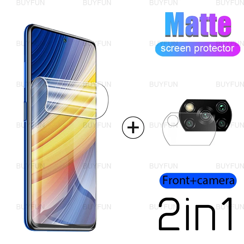 

Гидрогелевая защитная пленка 2 в 1 для передней камеры Poco X3 Pro nfc m3, 6,67 дюйма