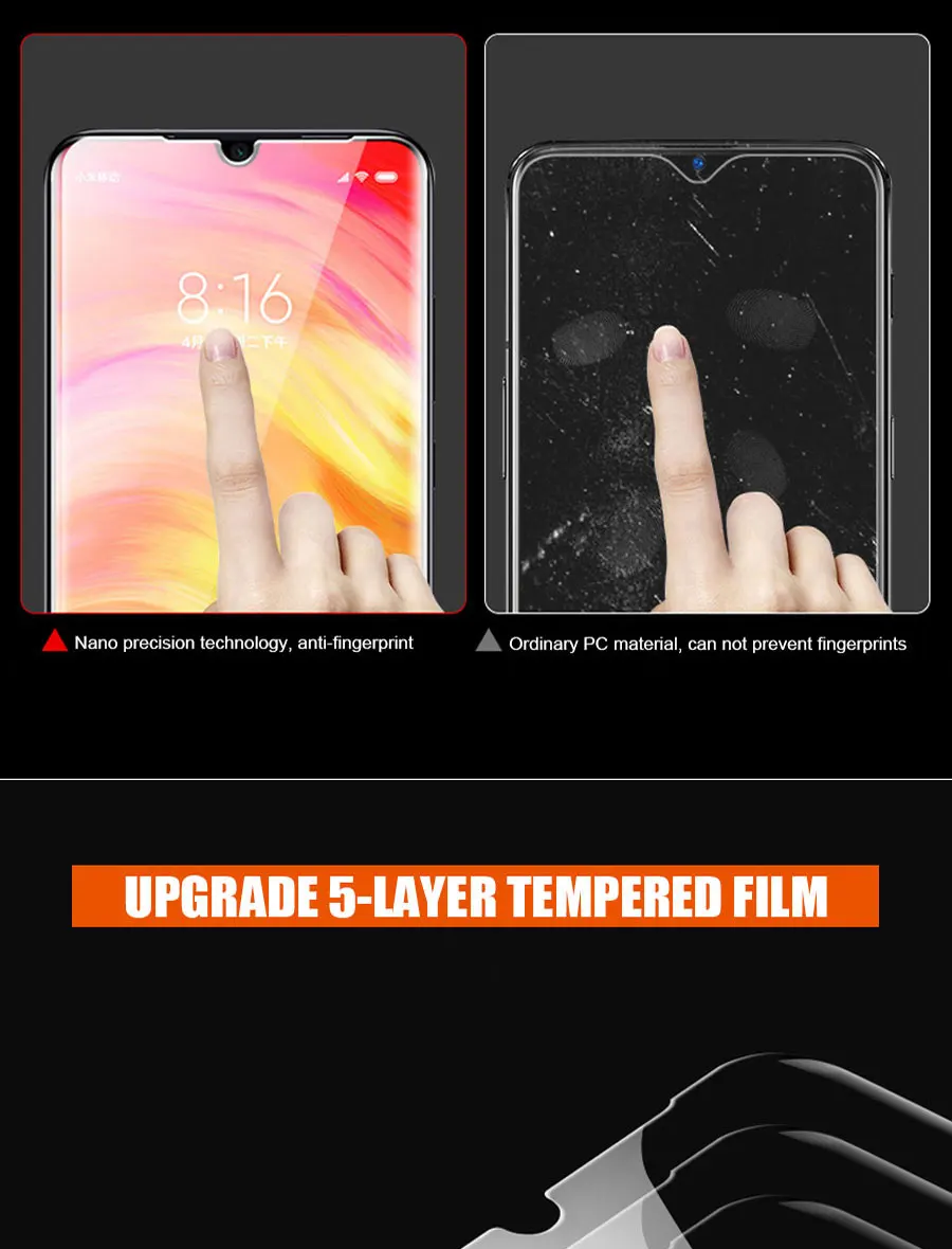 Защитное стекло 9H для экрана Xiaomi mi 9 SE CC9 CC9E A3 Lite для красного mi 7 Note 7 8 Pro с полным покрытием