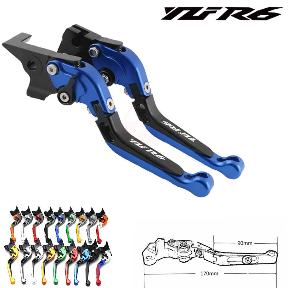 Для YAMAHA YZF R6 1999 2000 2001 2002 2003 2004 с логотипом (YZF R6) Мотоциклетный CNC регулируемый
