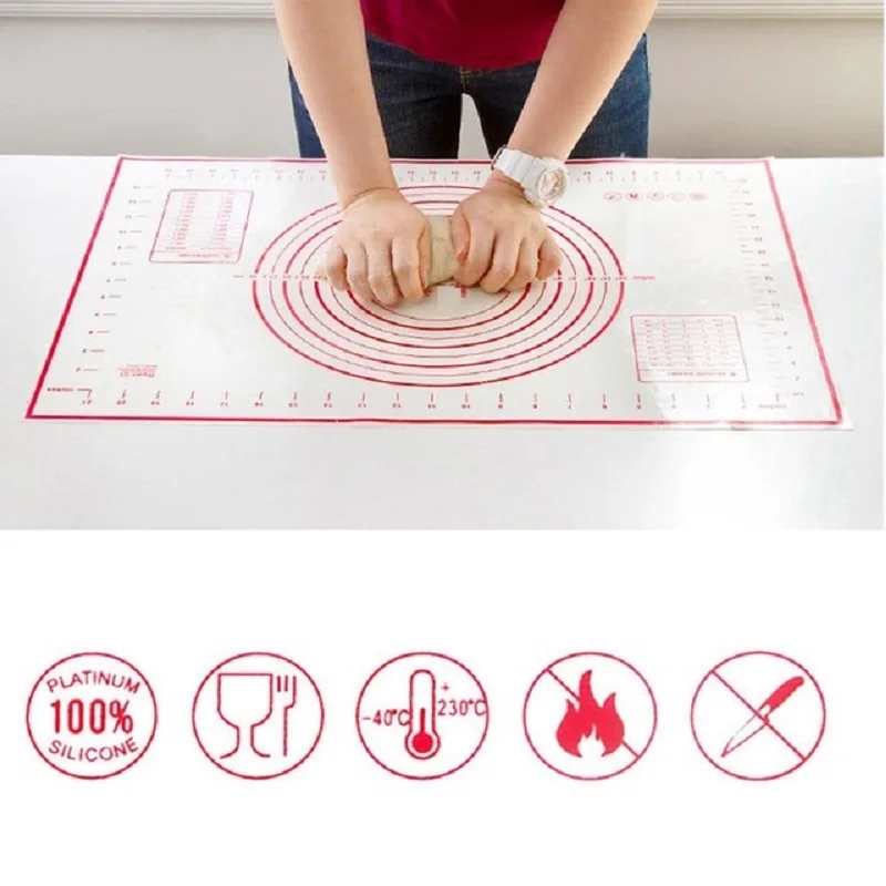 40X60CM Non-Stick Silicone Baking Mats Pad Sheet Glass Fiber Rolling Dough Mat Cookie Macaron Pastry Tools | Дом и сад