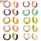 1 пара разноцветных круглых сережек с радужным кубическим цирконием ювелирные изделия Модные аксессуары для женщин серьги крючки поддержка оптовая продажа