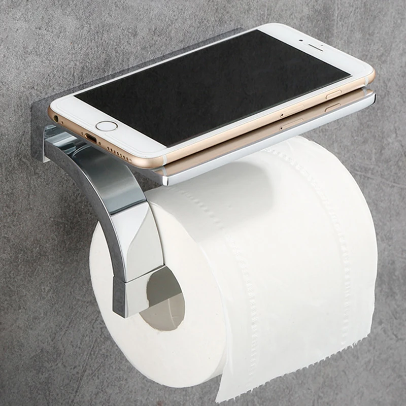 ellen bathroom toilet paper holder soild brass luxury bright chrome roll bath paper holder el1222 free global shipping