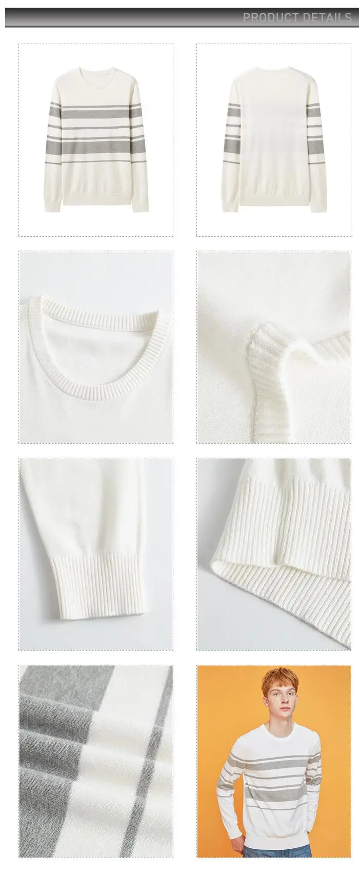 Giordano мужские свитера контрастный Crewneck трикотажный пуловер Хлопок легкий стретехи Blusa De Frio Masculino 31059802