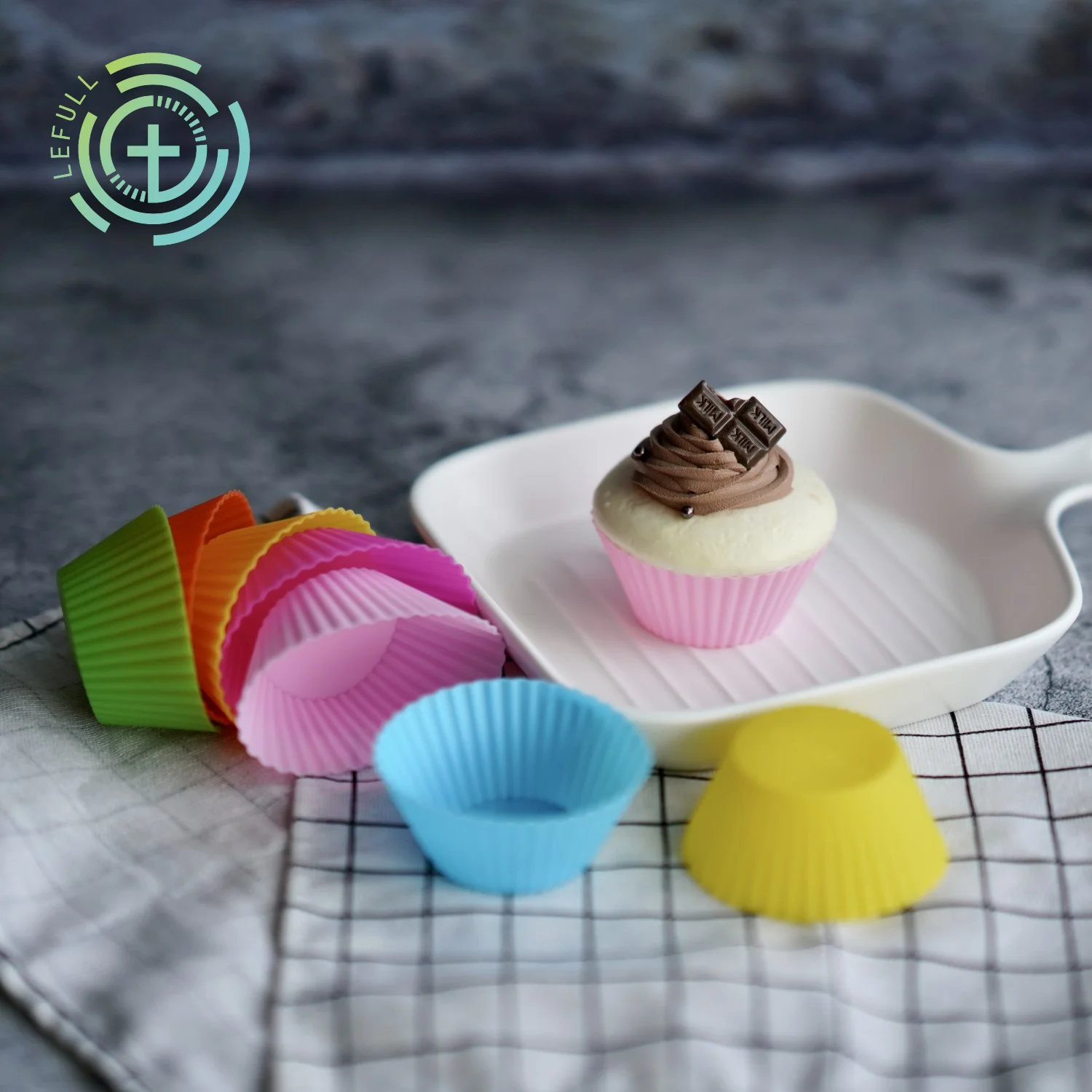 24 упаковки в коробке силиконовые формочки для кексов вкладыши маффинов