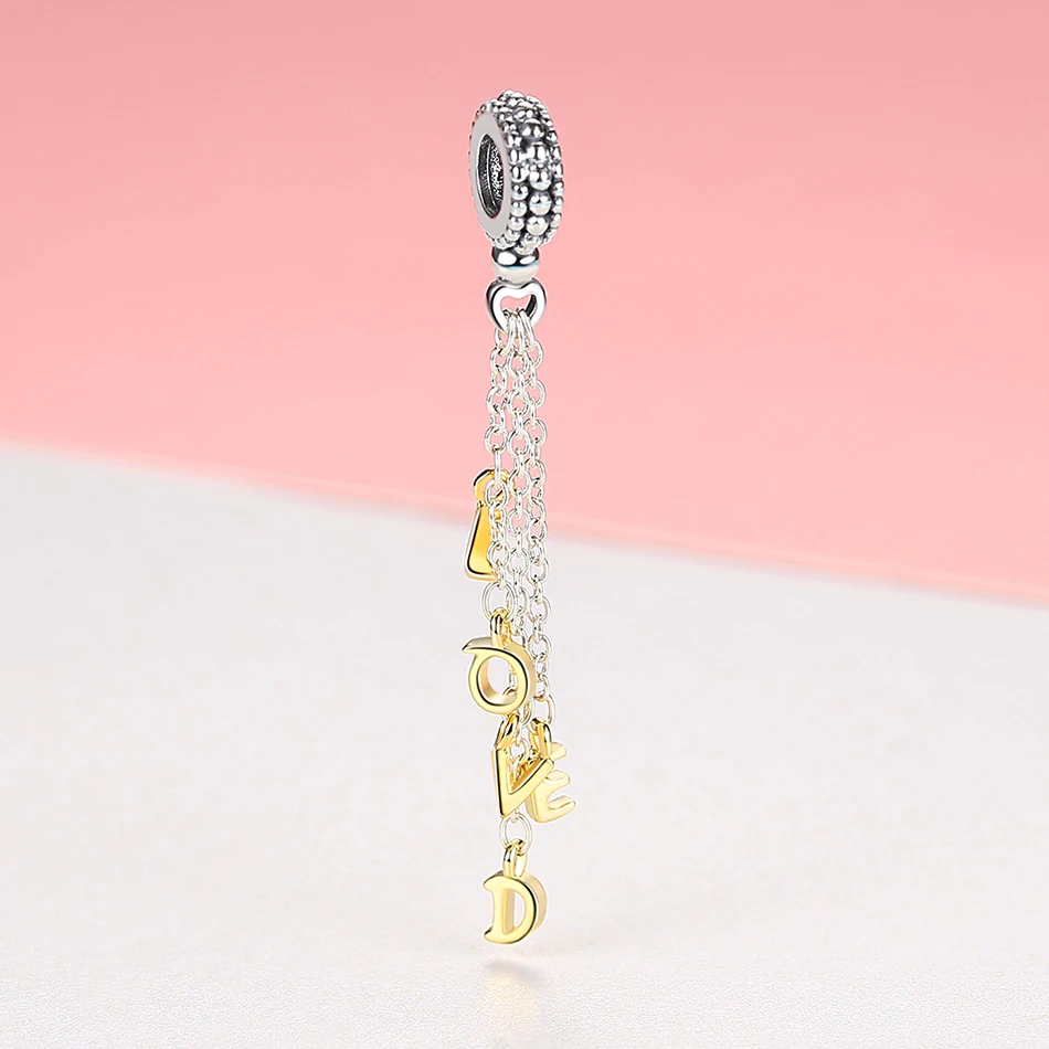 Золото любимым сценарий Шарм 925 стерлингового серебра кулон бусины подходят