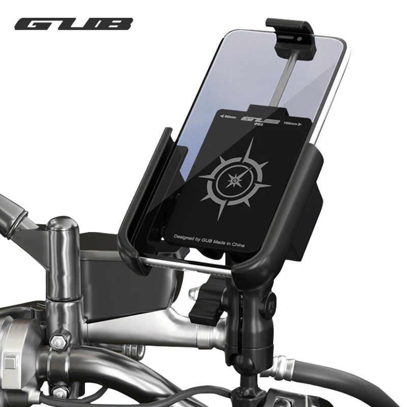 

GUB Rotatable Bicycle Phone Holder Aluminum Adjustable Smartphone Stand Handlebar Rack Mount for MTB Road Mountain Electric Bike