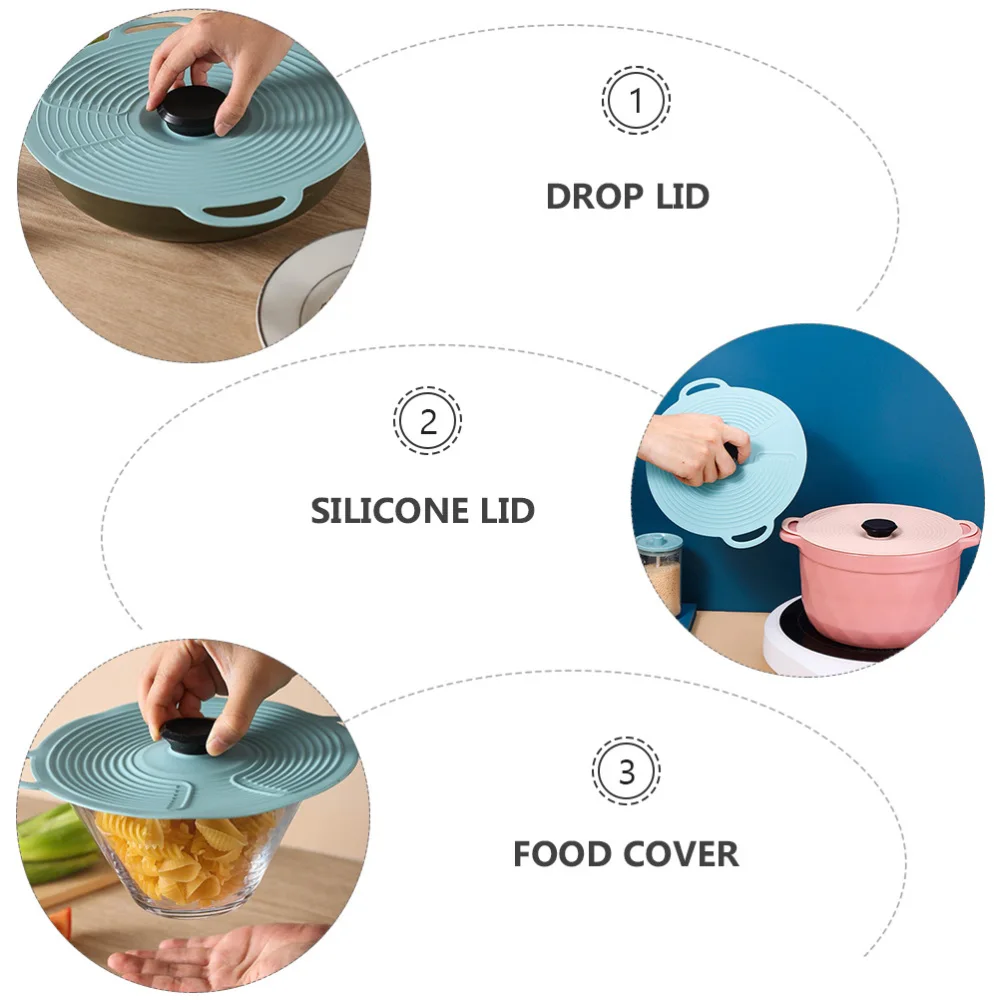 

1pc Reusable Silicone Lid Pack Airtight Lid Kitchen Deformable Silicone Lid