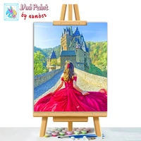 eltz castle germany picture diy painting by numbers colouring zero basis handpainted oil painting unique gift home decor